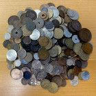 WORLDWIDE: LOT of 286 coins, a very interesting accumulation of world coins and a few tokens from a vast number of countries including many scarce and...