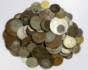 WORLDWIDE: LOT of 161 coins, a very interesting accumulation of silver and base metal coins, mostly Ottoman Turkish and Egyptian, but also coins and t...