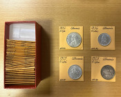WORLDWIDE: diverse LOT of 39 world coins and tokens, including Danzig (1 pc), Estonia (4), France (3, including 1812-A and 1848-A 5 francs), French In...