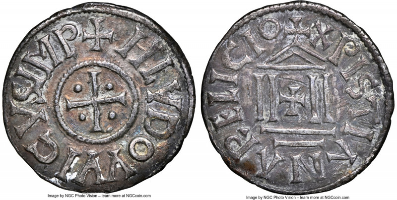 Carolingian. Louis the Pious (814-840) Denier ND (822/3-840) XF45 NGC, Uncertain...