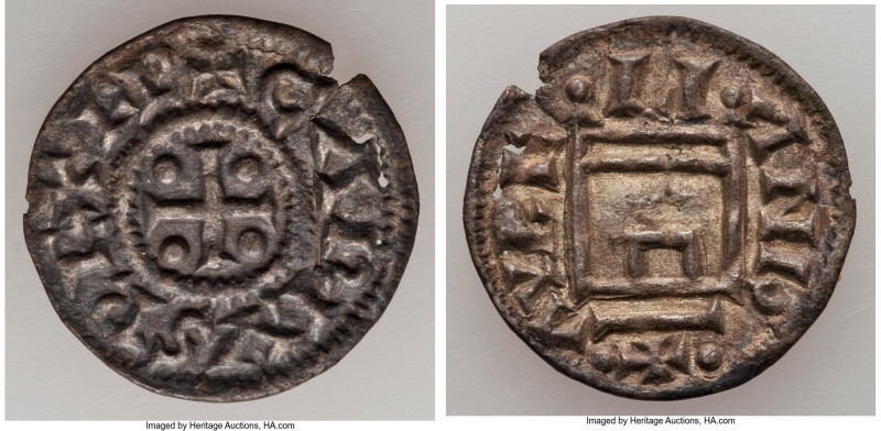 Carolingian. Charles the Bald (840-877) Denier ND (before 855-864) AU (Chipped, ...