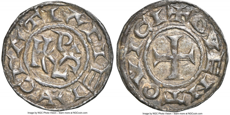 Carolingian. Charles the Bald (840-877) Obol ND (864-877) MS61 NGC, Quentovic mi...