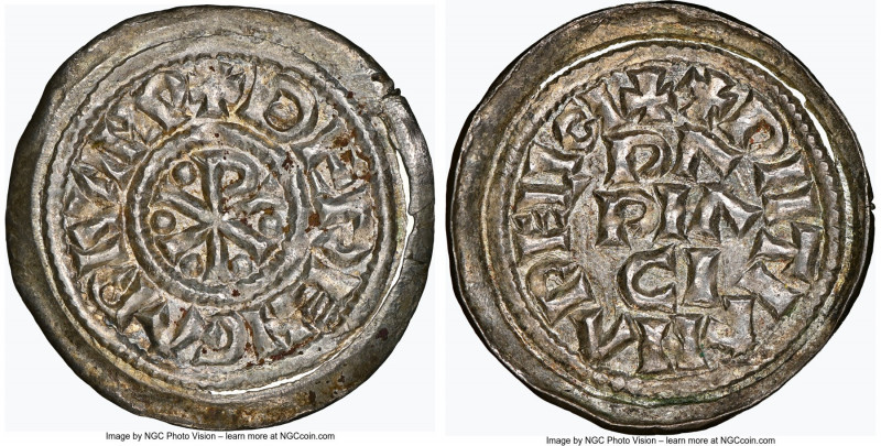 Carolingian. Berengar I (888-924) Denier ND (915-924) MS62 NGC (photo-certificat...