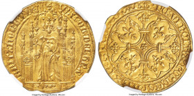 Brittany. Charles de Blois (1341-1364) gold Royal d'Or ND (1358-1359) AU53 NGC, Uncertain mint (possibly Rennes or Nantes), Fr-92, PdA-463 var. (legen...