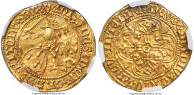 Brittany. Jean V (1399-1442) gold Florin d'Or au chevalier ND (1420-1423) MS62 NGC, Vannes mint, Fr-94, PdA-1119 var. (punctuation), Dup-266, Boudeau-...