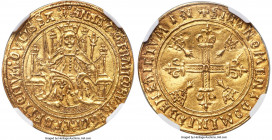 Brittany. Anne (1498-1499) gold Cadière d'Or ND (c. 1498) AU58 NGC, Nantes mint, Fr-97 (same dies), Dieudonné-Unl., cf. PdA-1401 (there, with N at end...