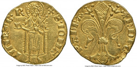Orange. Raymond V gold Florin d'Or ND (1340-1393) XF Details (Damaged) NGC, Fr-189 (listed under Raymond III and Raymond IV), Dup-2072. 3.42gm. (corne...