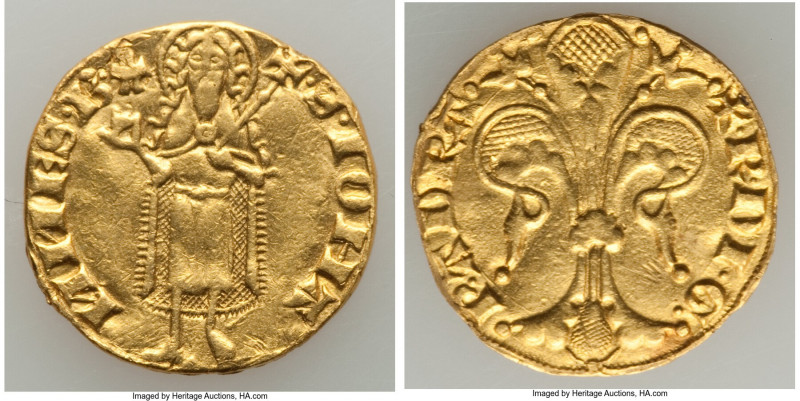 Orange. Raymond V gold Florin d'Or ND (1340-1393) XF (Altered Surfaces), Fr-189 ...