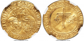 Anglo-Gallic. Henry VI (1422-1461) gold Angelot d'Or ND (1427-1449) AU Details (Bent) NGC, St. Lo mint, Fr-300, Dup-444, S-8165, Elias-277 (RR), W&F-3...