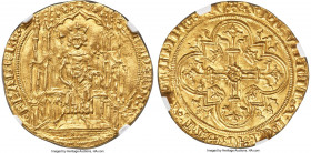 Philippe VI (1328-1350) gold Double d'Or ND (from 1340) MS62 NGC, Paris mint, Fr-267, Ciani-273, Lafaurie-256, Dup-253. 6.75gm. 1st Emission (from 6 A...