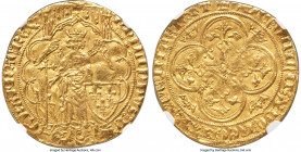 Philippe VI (1328-1350) gold Ange d'Or ND (from 1342) AU53 NGC, Paris mint, Fr-273, Ciani-Unl., Lafaurie-258b, Dup-255B. 5.71gm. 3rd Emission (from 26...