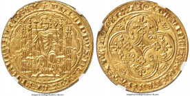 Philippe VI (1328-1350) gold Chaise d'Or ND (from 1346) UNC Details (Reverse Cleaned) NGC, Paris mint, Fr-269, Ciani-Unl., Lafaurie-Unl., Dup-258A. 4....