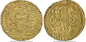 Jean II le Bon (1350-1364) gold Ecu d'Or a la chaise ND (from 1351) Clipped NGC, Paris mint, Fr-276, Dup-289. 3.42gm. 1st Emission (from 18 March 1351...
