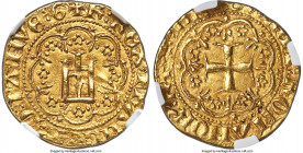 Genoa. Charles VI of France (1380-1422) gold Genovino (Genois d'Or) ND (1396-1409) MS63 NGC, Dup-421, Ciani-567, CNI-IIIa.16 var. (legends), MIR-53/1 ...