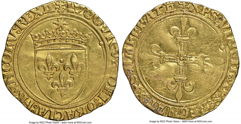Louis XII (1498-1514) gold Ecu d'Or au soleil ND (from 1498) XF Details (Removed...