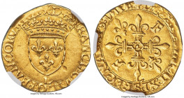 François I (1515-1547) gold Ecu d'Or au soleil a la petite croix ND (1540) MS62 NGC, Bayonne mint, Fr-347, Ciani-Unl., Dup-886. 3.40gm. 1st type (25 S...