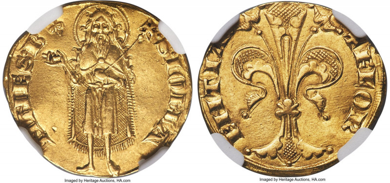Florence. Republic gold Florin ND (1267-1303) MS61 NGC, Fr-275, MIR-4/11 (R). 3....