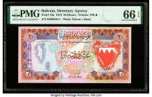 Bahrain Monetary Agency 20 Dinars 1973 Pick 10a PMG Gem Uncirculated 66 EPQ. 

HID09801242017

© 2020 Heritage Auctions | All Rights Reserved