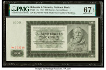 Bohemia and Moravia National Bank 1000 Korun 1942 Pick 15a PMG Superb Gem Unc 67 EPQ. 

HID09801242017

© 2020 Heritage Auctions | All Rights Reserved...