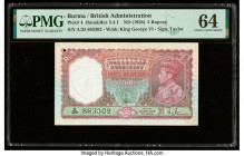 Burma Reserve Bank of India 5 Rupees ND (1938) Pick 4 Jhun5.4.1 PMG Choice Uncirculated 64. Staple holes at issue.

HID09801242017

© 2020 Heritage Au...