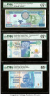 Burundi Banque de la Republique du Burundi 2000 Francs 25.6.2001 Pick 41 PMG Superb Gem Unc 67 EPQ; Seychelles Central Bank of Seychelles 10 Rupees 20...