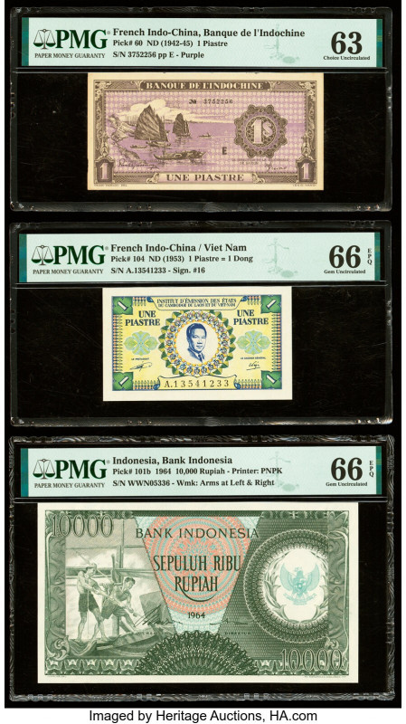 French Indochina Banque de l'Indo-Chine 1 Piastre; 1 Piastre = 1 Dong ND (1942-4...