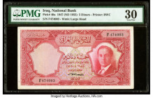 Iraq National Bank of Iraq 5 Dinars 1947 (ND 1955) Pick 40a PMG Very Fine 30. This example is previously mounted.

HID09801242017

© 2020 Heritage Auc...