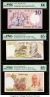 Israel Bank of Israel 10 (2); 50 Lirot; 20 (2); 100 New Sheqalim 1958; 1968 (2); 1987; 1986; 2008 Pick 32d; 35b; 36a; 54a; 56a; 64a Six Examples PMG G...
