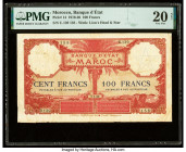 Morocco Banque d'Etat du Maroc 100 Francs 1.4.1926 Pick 14 PMG Very Fine 20 Net. Corner reattached.

HID09801242017

© 2020 Heritage Auctions | All Ri...