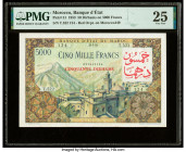 Morocco Banque d'Etat du Maroc 50 Dirhams on 5000 Francs 23.7.1953 Pick 51 PMG Very Fine 25. 

HID09801242017

© 2020 Heritage Auctions | All Rights R...