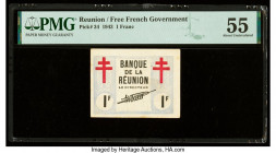 Reunion Banque de la Reunion 1 Franc 1943 Pick 34 PMG About Uncirculated 55. 

HID09801242017

© 2020 Heritage Auctions | All Rights Reserved