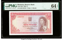 Rhodesia Reserve Bank of Rhodesia 1 Pound 14.10.1968 Pick 28d PMG Choice Uncirculated 64 EPQ. 

HID09801242017

© 2020 Heritage Auctions | All Rights ...