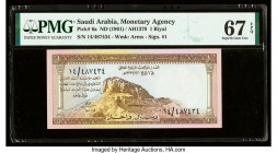 Saudi Arabia Saudi Arabian Monetary Agency 1 Riyal ND (1961) / AH1379 Pick 6a PMG Superb Gem Unc 67 EPQ. 

HID09801242017

© 2020 Heritage Auctions | ...
