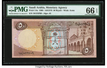 Saudi Arabia Saudi Arabian Monetary Agency 50 Riyals ND (1968) / AH1379 Pick 14a PMG Gem Uncirculated 66 EPQ. 

HID09801242017

© 2020 Heritage Auctio...