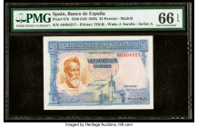 Spain Banco de Espana 25 Pesetas 31.8.1936 (ND 1938) Pick 87b PMG Gem Uncirculated 66 EPQ. 

HID09801242017

© 2020 Heritage Auctions | All Rights Res...