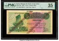 Syria Banque de Syrie et du Liban 1 Livre 1.9.1939 Pick 40c PMG Choice Very Fine 35. 

HID09801242017

© 2020 Heritage Auctions | All Rights Reserved
