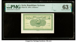 Syria Republique Syrienne 5 Piastres 15.2.1944 Pick 55 PMG Choice Uncirculated 63 EPQ. 

HID09801242017

© 2020 Heritage Auctions | All Rights Reserve...