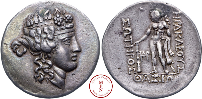 Thrace, Thasos, Tétradrachme, Après 148 avant J.-C., Av. Tête couronnée de Diony...