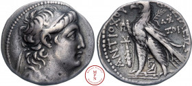 Syrie, Royaume Séleucide, Antiochos VII Sidetes (138-129), Tétradrachme, 130 avant J.-C., Tyr, Av. Tête bandée d'Antiochus VII à droite, Rv. ANTIOCOU ...