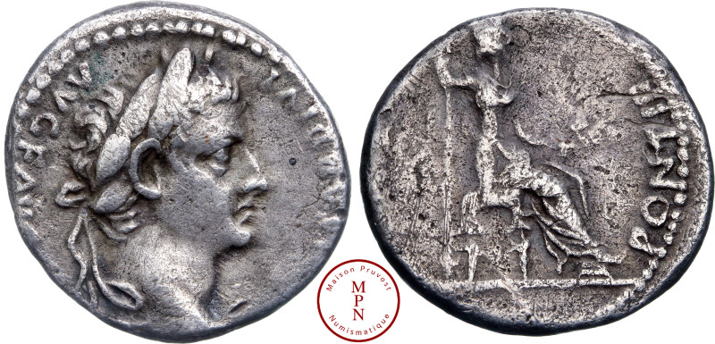 Tibère (14-37), Denier, Vers 36-37, Lyon (Lugdunum), Av. TI CAESAR DIVI AVG F AV...