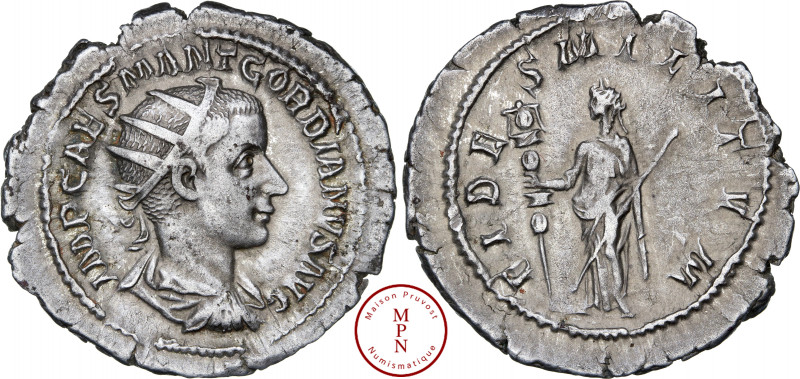 Gordien III (238-244), Antoninien, 238-239, Rome, Av. IMP CAES MANT GORDIANVS AV...