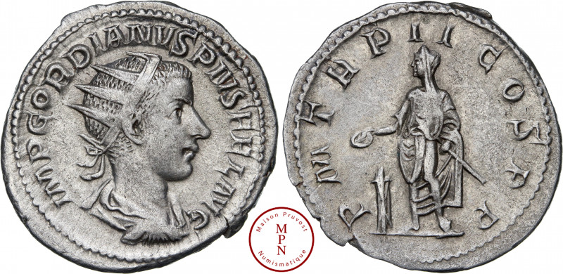 Gordien III (238-244), Antoninien, 240, Rome, Av. IMP GORDIANV PIVS FEL AVG, Bus...