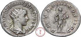 Gordien III (238-244), Antoninien, 238-244, Rome, Av. IMP GORDIANV PIVS FEL AVG, Buste radié, drapé et cuirassé à droite, Rv. P M TR P IIII COS II P P...