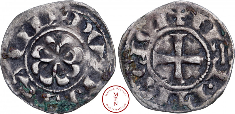 Duché de Bretagne, Anonyme, Denier, Vers 1186-1206, Nantes, Av. + DVX BRITANE, C...