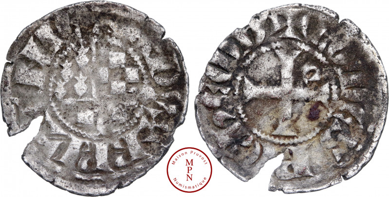 Duché de Bretagne, Denier anonyme aux armes de Dreux, Jean Ier-Jean III (1286-13...