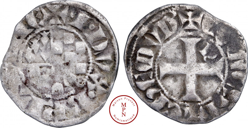 Duché de Bretagne, Denier anonyme aux armes de Dreux, Jean Ier-Jean III (1286-13...