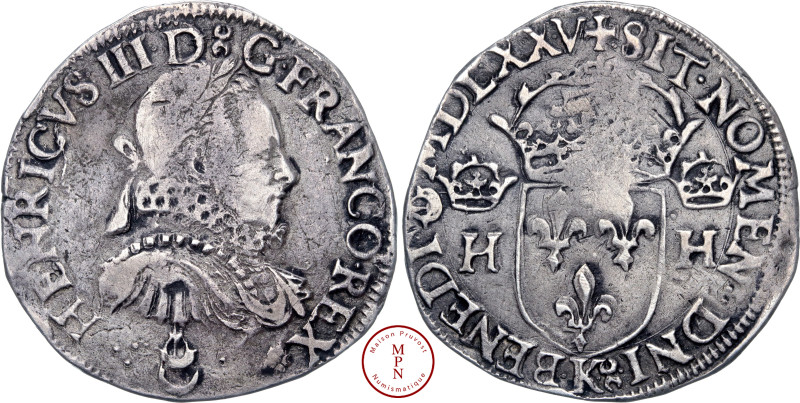 Henri III (1574-1589), Teston, 1er type sans le titre de roi de Pologne, 1575, K...