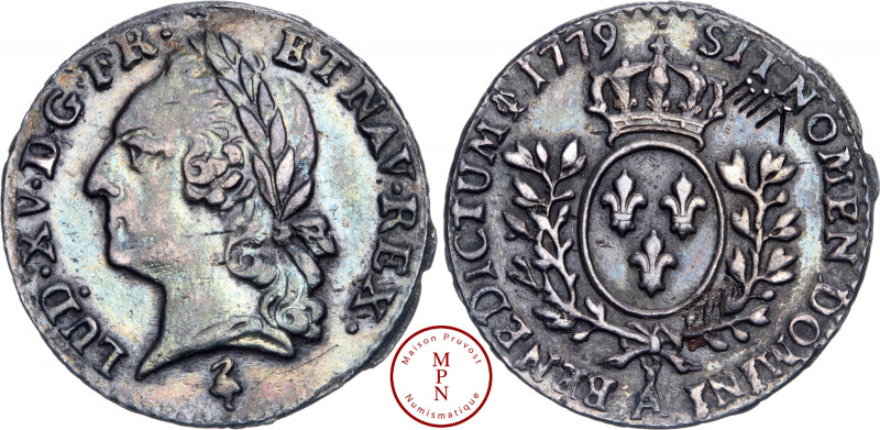 Louis XV (1715-1774), 1/20 écu à la vieille tête, frappe posthume, 1779, A, Pari...