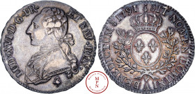 Louis XVI (1774-1792), Demi-écu aux branches d'olivier, 1791/0, A, Paris, 1er semestre, Héron, Av. LUD. XVI. D. G. FR. ET NAV. REX., Buste à gauche, R...