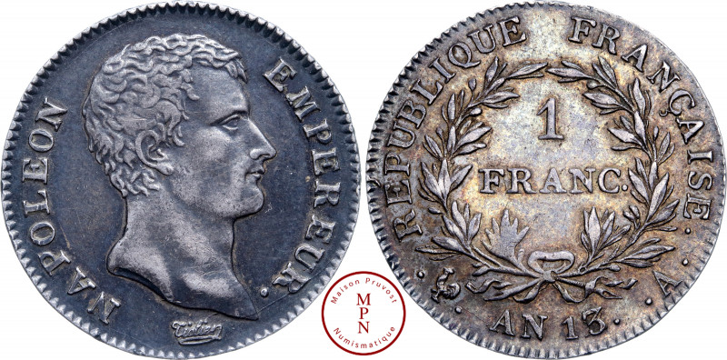 Napoléon Ier (1804-1815), Franc , Tête nue, AN 13/2, A, Paris, Av. NAPOLEON EMPE...